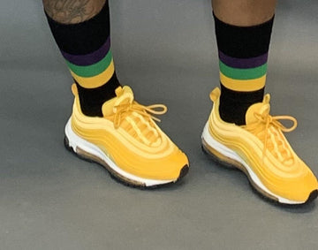 Mardi Gras socks black Glamherup Beautique
